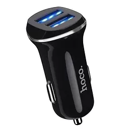 Автомобільний зарядний пристрій HOCO Z1 (2USB 2.1A) Чорний (Оригінал)