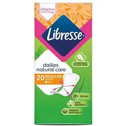 Прокладки щоденні LIBRESSE 20шт Natural Pantyliners Normal