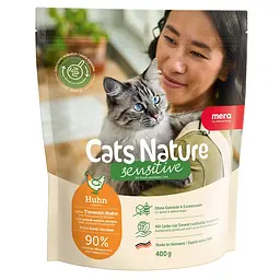Сухий корм для котів із чутливим травленням Mera Cats Nature Sensitive Chiken (Huhn) з куркою 400 г