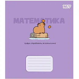 Тетрадь предметная Yes Capybara Математика А5 24 листа клетка (768551)