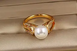 Кільце Xuping Jewelry перо з перлиною р 19 золотисте