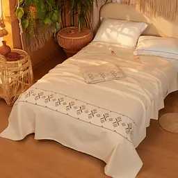 Покривало на ліжко 200x230 см льон ethnic Colorful Home - мініатюра 2