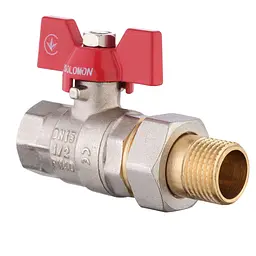 Кран кульовий прямий з американкою Solomon 1/2″ посилений 0021042