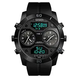 Наручний годинник чоловічий Skmei 1355 Black, 1355BK (17127) - мініатюра 2