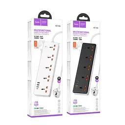 Мережевий подовжувач Hoco AC14A Rico 5-position socket(PD30W/1C3A)(EU) Білий - мініатюра 4
