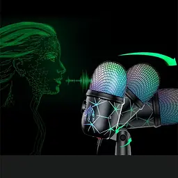 Професійний ігровий мікрофон V5 з RGB-підсвічуванням, шумозаглушенням, Mute та моніторингом у навушниках - мініатюра 6
