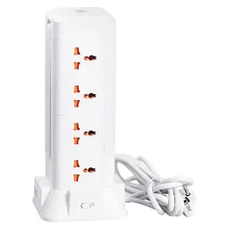 Мережевий фільтр-подовжувач TOWER 12 розеток LED-лампа 3USB + 1PD 2,8 метра Yiwu HP-5-9MF - мініатюра 11