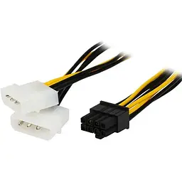 Кабель живлення для відеокарт TCOM 6pin-2x PCI-E 15 см