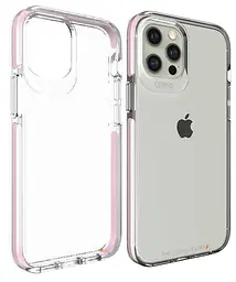 Протиударний прозорий чохол Gear4 Piccadilly D3O для iPhone 12/12 Pro (6.1") Pink + Transparent