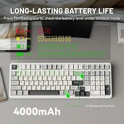 Клавіатура Attack Shark X98 RGB Linear Strawberry Switch White (AS-6972792470603-CW-UA) [166779] - мініатюра 7