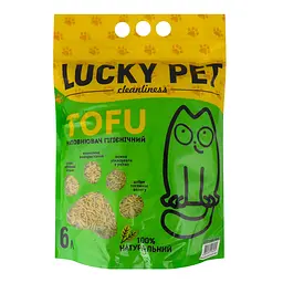 Наповнювач для котячого туалету Lucky Pet тофу з ароматом зеленого чаю 6 л