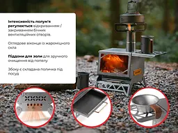 Піч кемпінгова Naturehike (CNK2300CW020) твердопаливна - мініатюра 9