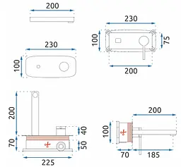 Змішувач для умивальника Rea Oval + Box прихованого монтажу хром REA-B5124, Хром - мініатюра 7
