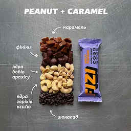 Набір шоколадних батончиків Fizi Guilty pleasure box Peanut + caramel 10 шт. - мініатюра 6