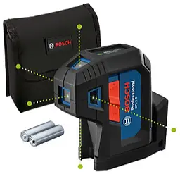 Лазерний нівелір Bosch GPL 5 G Professional з чохлом і 2 батарейками 1.5 V