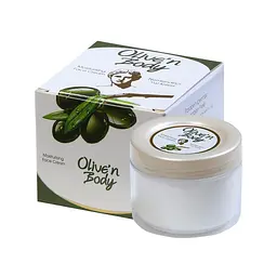 Зволожуючий крем для обличчя з екстрактом листя оливи та алое Olive’n Body, 100 мл (Liv401001)