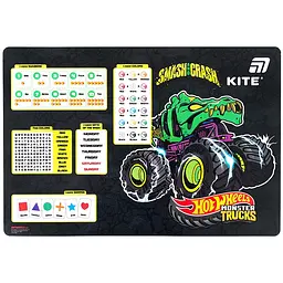 Підкладка настільна Kite Hot Wheels Monster Trucks 42.5x29 см PP упаковка 10 шт. (HW26-207-2)