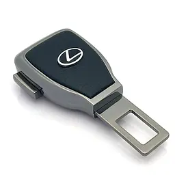 Заглушка перехідник ременя безпеки з логотипом Lexus Темний хром 1 шт