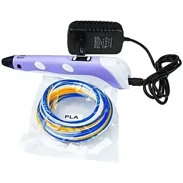 Дитяча 3D ручка з LCD дисплеєм No Brand ЦБ-00215771 фіолетова - мініатюра 3