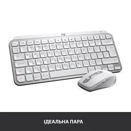 Клавіатура Logitech MX Keys Mini Wireless Illuminated UA Pale Grey (920-010499) - мініатюра 11