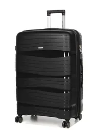 Валіза велика L поліпропілен Worldline Airtex 283 74,5×49×32см 120л Чорний