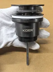 Донний клапан для раковини Koer PW-11-07 універсальний Click-Clack 1 1/4″ Графіт KR5793 - мініатюра 5