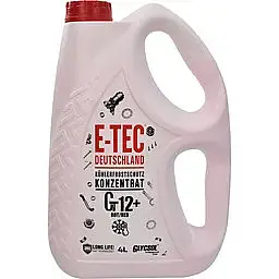 Антифриз E-TEC Gt12+ Glycsol XLC червоний 4 л