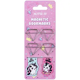 Набір: 4 фігурні скріпки та 2 магнітні закладки Diamond K24-495-1 Kite