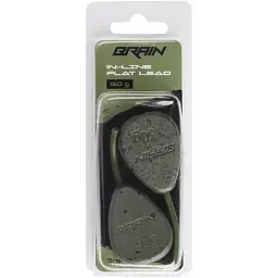 Грузило Brain In-Line Flat Lead 150g 2шт/уп Green - мініатюра 2