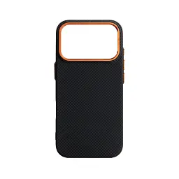 Чохол ArmorStandart LikeCarbon2 SE MagCase для Apple iPhone 17 Pro Kevlar Black Orange