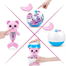 Інтерактивний ігровий набір Pets & Robo Alive серії "Furmaids" S1 Кошеня Пурл (9555A) - мініатюра 5