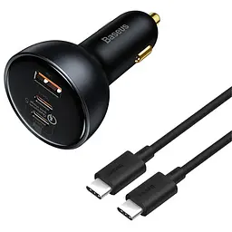 Авто ЗУ Baseus 160W Car Charger 2C+U + кабель - комплект зарядный для авто (TZCC2M-0G / CCZX-160CX)