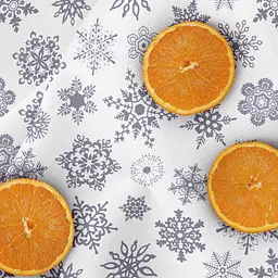 Скатертина Cosas Snowflakes CS1 водовідштовхувальна 100х100 см різнобарвна (Cloth_SnowflakesGrey_DUK_100x100) - мініатюра 3