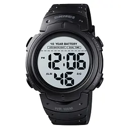 Наручний годинник чоловічий Skmei 1560 Black, 1560BK (12303)