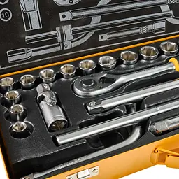 Набір торцевих головок з тріскачкою Ingco Industrial 1/2" 24 предмети (HKTS0243) - мініатюра 3