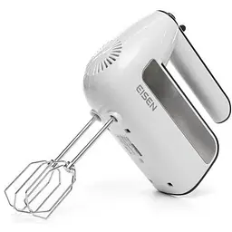 Міксер Eisen EHM-415W White 450W ручний 5 швидкостей турбо режим винчики гаки для замісу тесту захист від перегріву