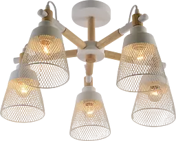 Люстра декоративна V XA1557-5 WH+WOOD