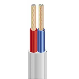 Кабель силовий ЗЗКМ 2х0.75 кв.мм гибкий, плоский, 100м (ШВВП 2x0,75 ECG)