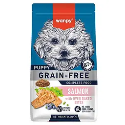 Сухий корм для цуценят Wanpy Puppy Grain Free Salmon Ванпі беззерновий з лососем 1.5 кг