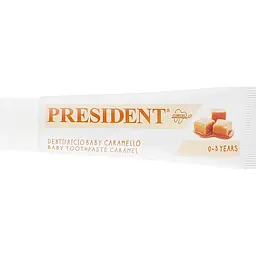 Уцінка. Зубна паста President Baby Toothpaste Caramel 0-3 years 30 мл - мініатюра 2