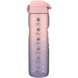 Пляшка для води ION8 1000 мл BPA Free Times To Drink (ЕКО пляшка) Periwinkle &amp;Rose (I8RF1000PPRMOT)