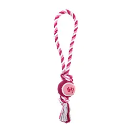 Іграшка для собак Misoko&Co Тенісний м'яч з ручкою. pink. 35 cm