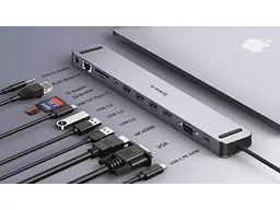 Мультипортовий адаптер REAL-EL CQ-1000 Space Grey (EL123110005) - мініатюра 8