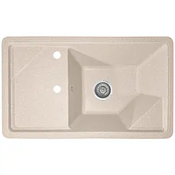 Мийка кухонна Valetti 58C гранітна 785х465 мм бежева - мініатюра 4