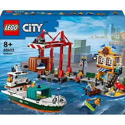 Конструктор LEGO City Морская гавань с грузовым судном 1226 деталей (60422)