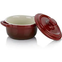 Форма для запікання Kela Malin керамічна з кришкою 14х9.5 см червона (11839) - мініатюра 3