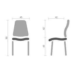 Кухонний стілець Special4You Success light grey (E6576) - мініатюра 5