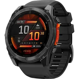 Смарт-годинник Garmin Fenix 8 AMOLED 51mm Slate Gray with Black Silicone Band (010-02905-00) [115050]
