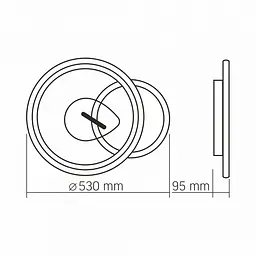 LED світильник функціональний Videx DECORA 52W VL-CLD-992-BSL - мініатюра 3