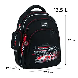 Рюкзак для початкової школи Kite Education 763S Speed Racer Чорний (K26-763S-2) - мініатюра 3